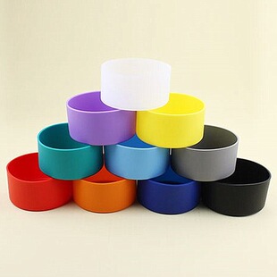 7.5/9cm Silicone Cup Cover Anti-wear Space Kettle Cup Cover Water Cup Pad Thermos Cup Protective Cover 12-64oz