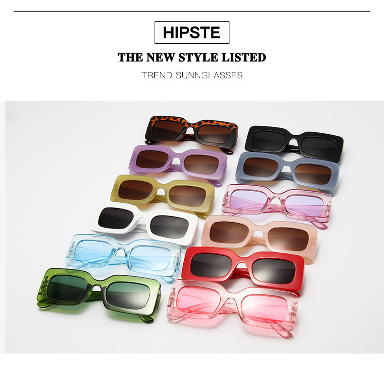 New Fashion Net red sunglasses women Retro Square small frame cross-border sunglasses personalized colorful hip-hop glasses wholesale_voghion.com