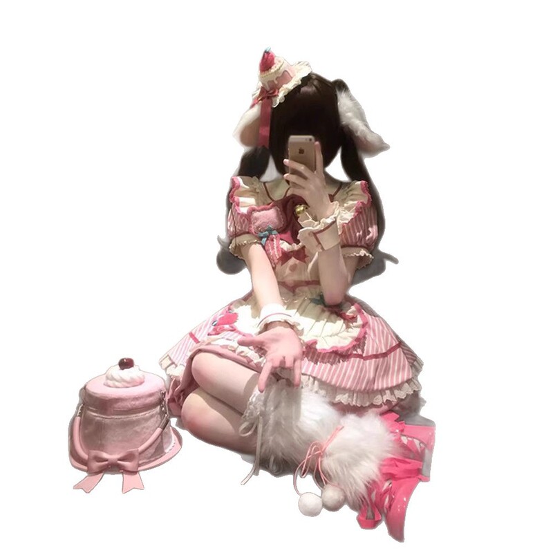 ピンクの花のつぼみスカート ロリータ OP かわいいデイリーライト ロプリンセスドレス ロリータスカートは東南アジアを支えます|undefined
