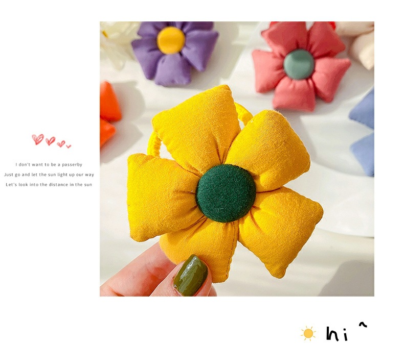 Children's colorful flower hair tie
