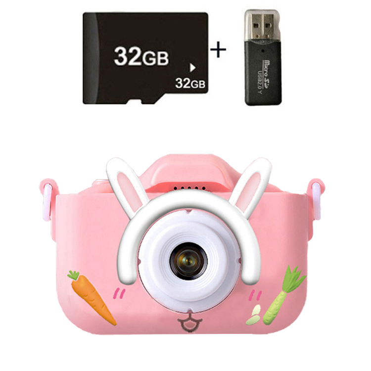 Cámara digital infantil HD de doble lente, diseño de dibujos animados, grabación de video, regalo para vacaciones