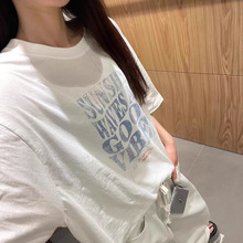 现货OF NOTE家韩国东大门代购2025夏季英文good短袖T恤女上衣