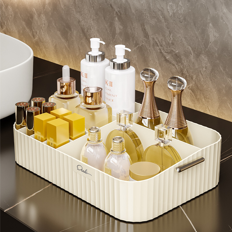 Caja de almacenamiento de cosméticos de alta calidad escritorio梳妆台 baño lápiz labial productos de cuidado de la piel estante caja de maquillaje