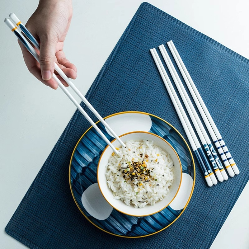 일본 도자기 젓가락, 가정용 곰팡이 방지 젓가락, 고급 항균, 1인용 젓가락 1개, 고온 방지 식기, 공용 젓가락, 패밀리 세트
