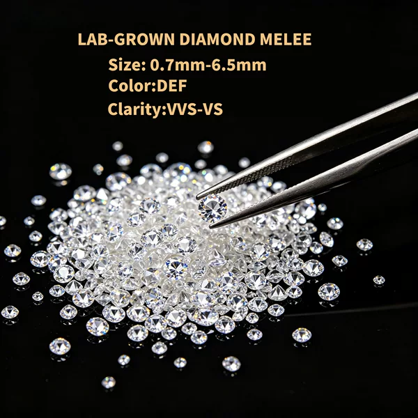 HPHT Cultivated Diamond, Round Loose Stone, DEF Color, VVS-VS, Laboratory-Grown Loose Stone, Supports Re-inspection