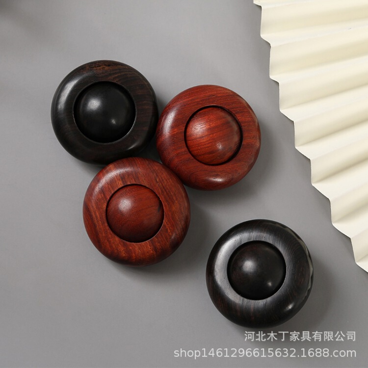 Blood Sandalwood Red Sandalwood Rotating One-Piece Beads Rosewood Handheld Piece Wen Play Gift Wooden UFO Decompression Plate Toy Carry-On