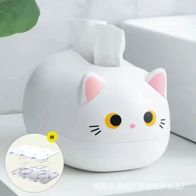 Игрушечная коробка для салфеток в виде Cartoon Cat, креативная многофункциональная декоративная вещь для дома и кафе, 25,5×13×9 см