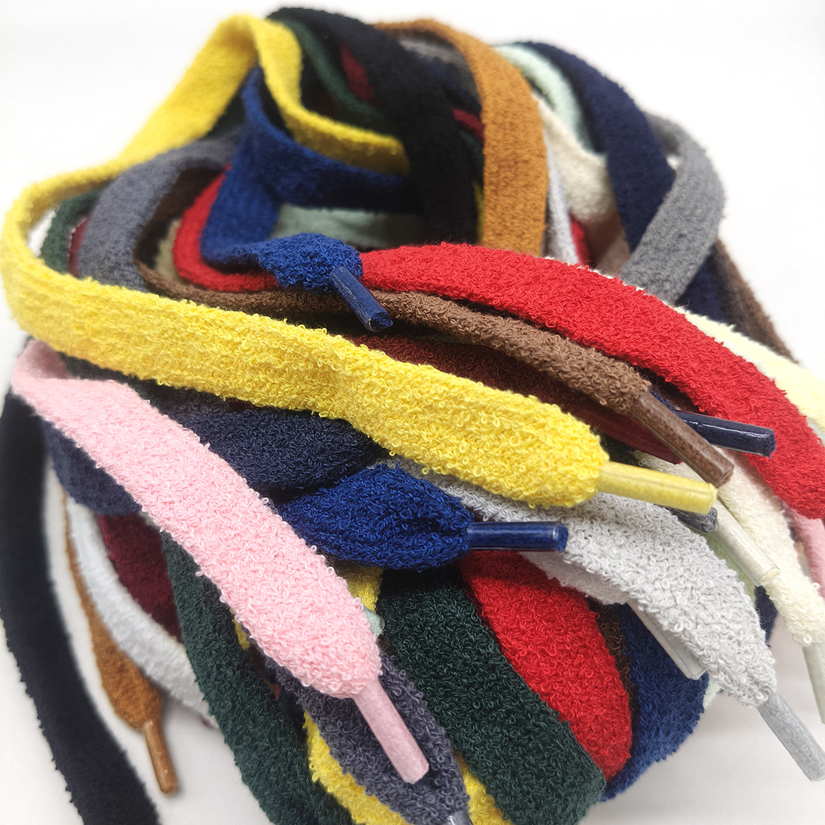 10 / 12 / 15mm otoño y invierno de color sólido pequeña cuerda hueca de cintura plana cuerda de dibujo de corda de camisa de peluche de doble color