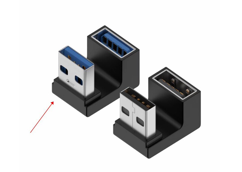 USB公対母アダプタ中曲げUSB3.0アダプタUSB3.0母対公延長上下曲げ変換ヘッド|undefined