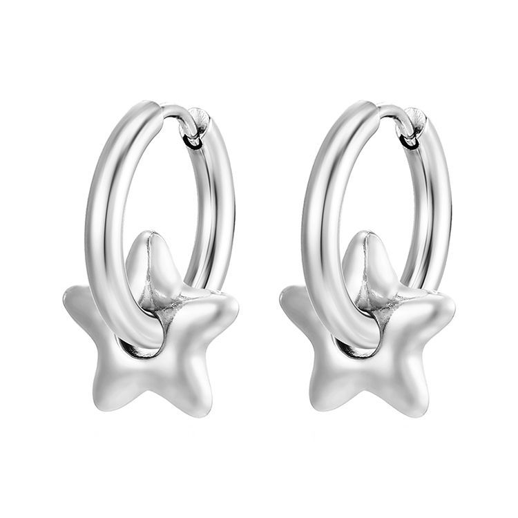 Europa y América de moda transfronteriza pendientes de moda galvanizado 18K oro acero inoxidable pendientes al por mayor