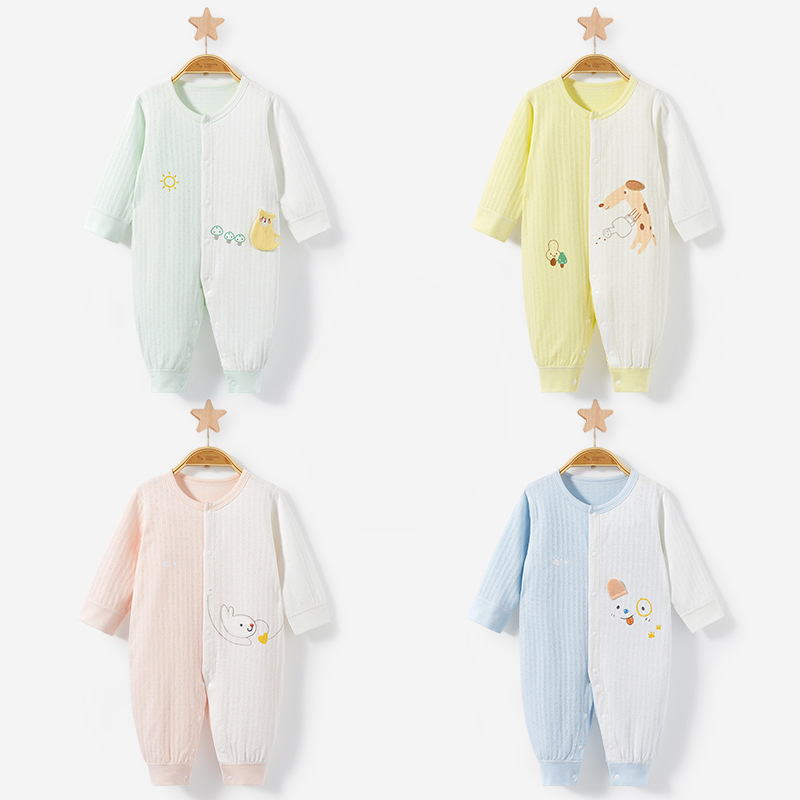 Mono para bebé para primavera, otoño e invierno, ropa de dormir para recién nacidos, pelele unisex de algodón puro, ropa para bebé. image 1
