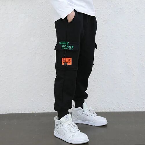 Children's Work Pants for Spring and Summer 2025 New Model Spring and Summer Casual Long Pants for Older Children Loose Work Pants