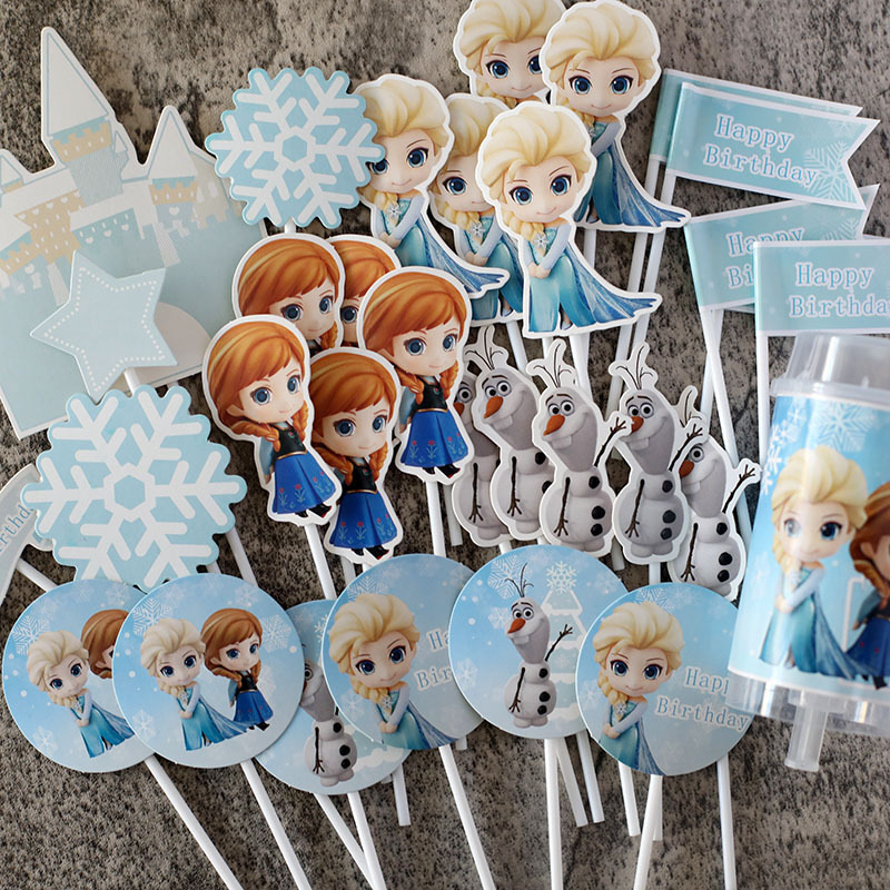 Princess Theme Children's Birthday Party Supplies Dress Up Layout Cake Card Sticker Princess Theme Children's Birthday Party Supplies Dress Up Layout Cake Card Sticker