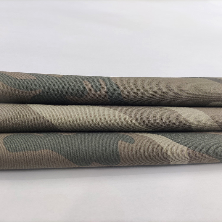 Tejido textil de algodón de impresión digital con tela de camuflaje de twill uniforme