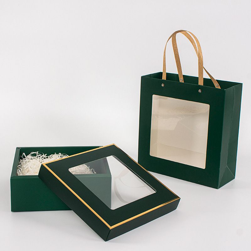 Green; gift box (window) 23cm * 23cm * 8cm