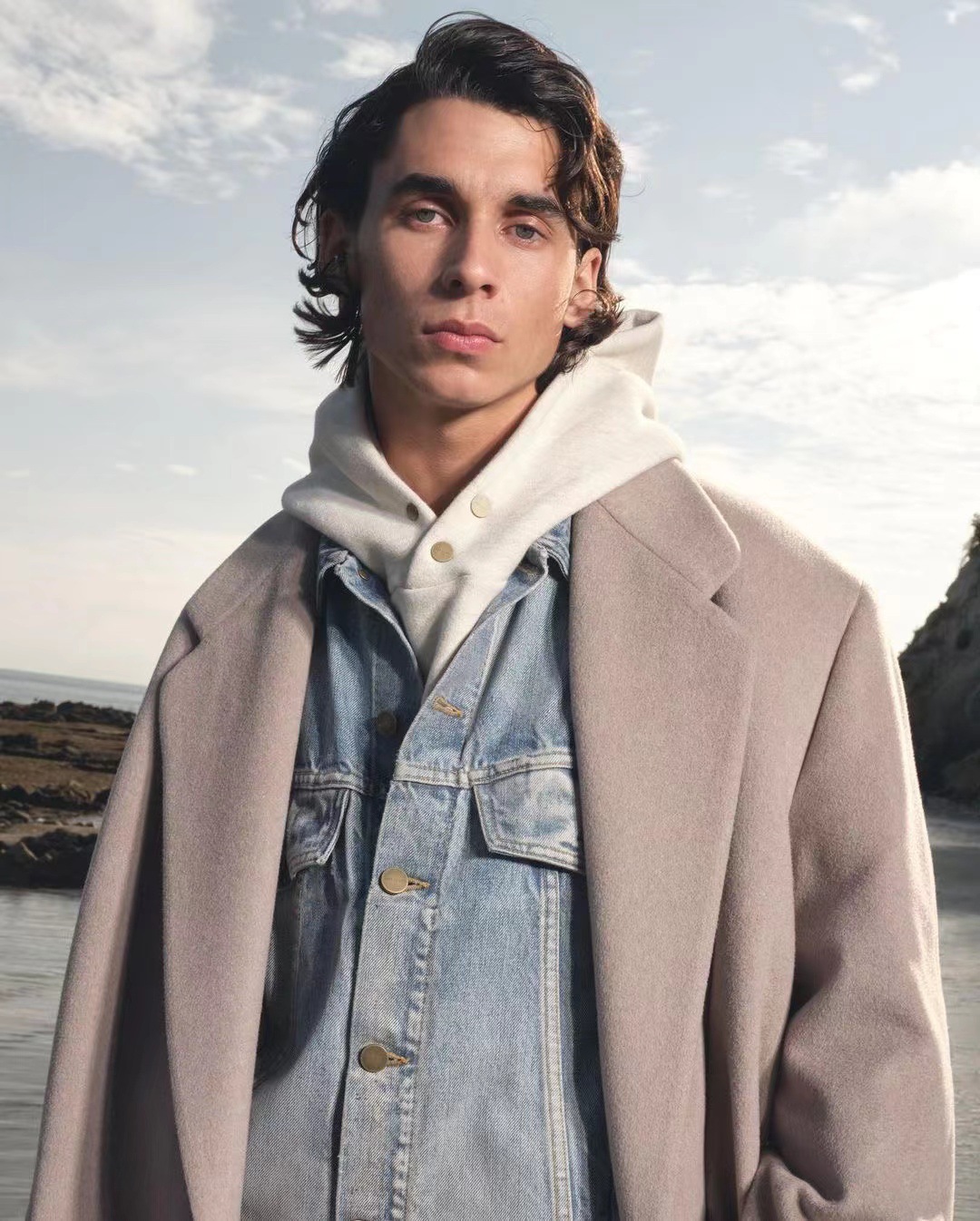 Men's Clothing heavy washed distressed denim jacket for men and women bf hip hop high street loose coat jacket_viptrois.com