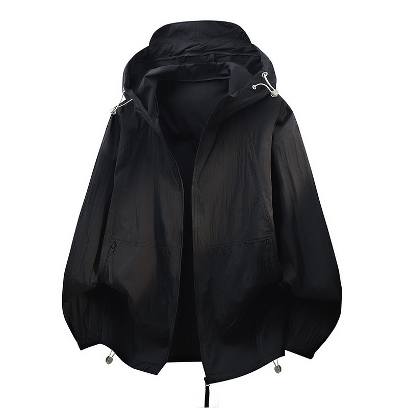 Chaqueta de protección solar de seda de hielo para hombres de verano, chaqueta de secado rápido, chaqueta de pesca al aire libre, chaqueta de piel de protección solar para hombres
