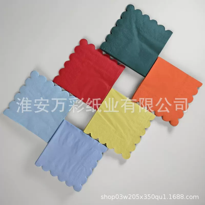 【定制】纸巾彩色餐巾纸黑色个性化印刷LOGO促销礼品手工商务创意