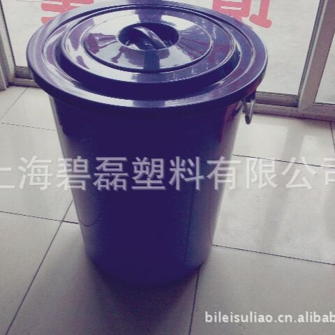B型150升塑料水桶/圆桶/环卫垃圾桶 （有盖）570*445*700