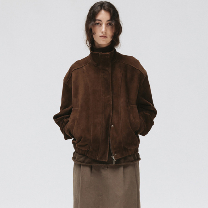 In-Stock Korean Mo*A Autumn New Vintage Loose Stand-Up Collar Versatile Suede Jacket for Women In-Stock Korean Mo*A Autumn New Vintage Loose Stand-Up Collar Versatile Suede Jacket for Women