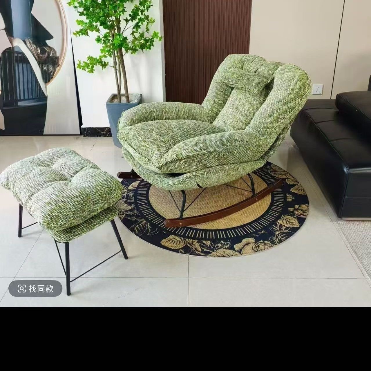 Rocking chair, lounge chair, adult balcony leisure sofa, living room, 2026 new model, single-person sofa chair, lazy lounge chair