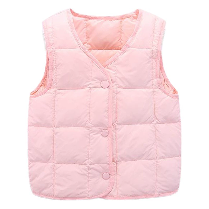 Детский пуховик Жилет Легкий пуховик для мальчиков и девочек 90 Белый пуховик Детский пуховик 0-3-6 лет