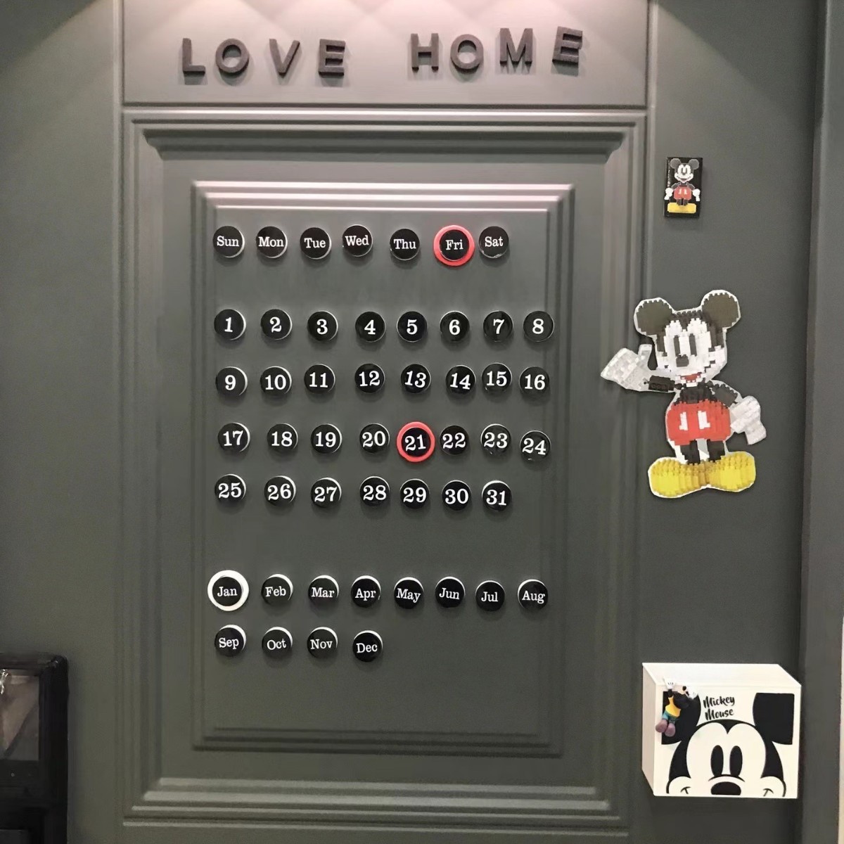 3cm 검정 + 스티커 + 책상 램프 + 로고 원