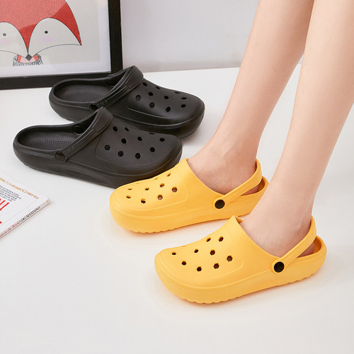 Men's summer indoor home-use bathroom shower slippers, outdoor beach closed-toe couple's slipper-like sandals for women