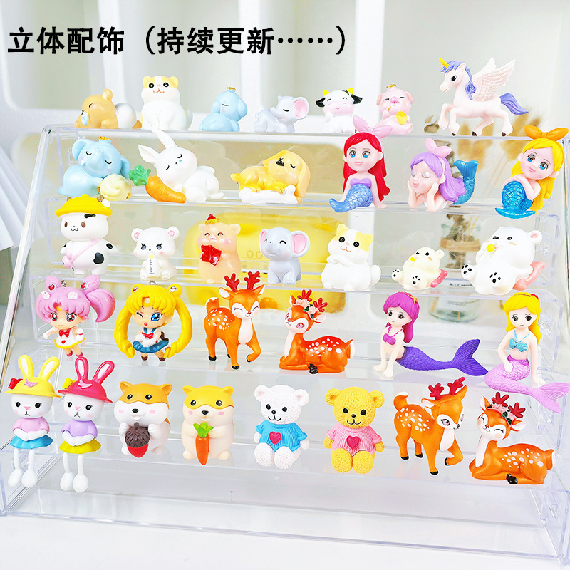 Three-Dimensional Large Accessories Handmade Store Supply Cartoon Accessories Animal Handmade DIY Cream Glue Mobile Phone Case Material