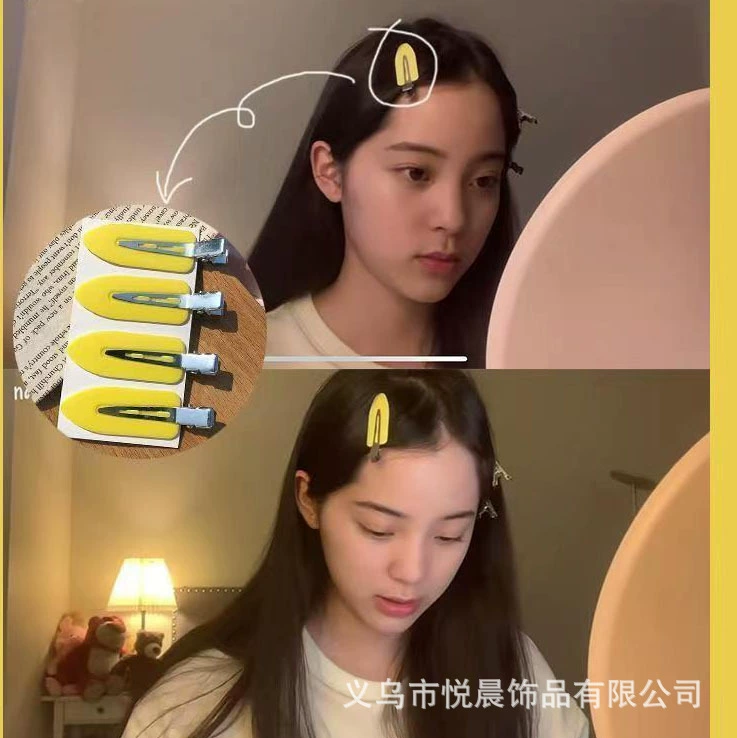 Заколка Hairgrip для волос для взрослых, корейский стиль, милый аксессуар для чёлки, разноцветная 6×3 см