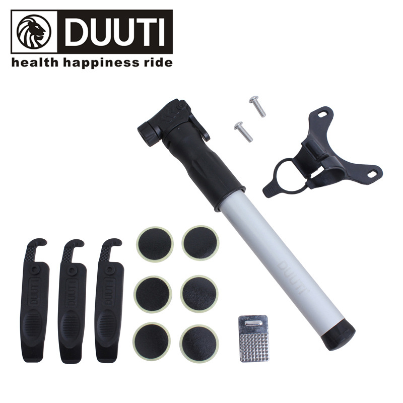 自行车打气筒山地车迷你便携式铝合金手打充气筒带延长管免胶补胎