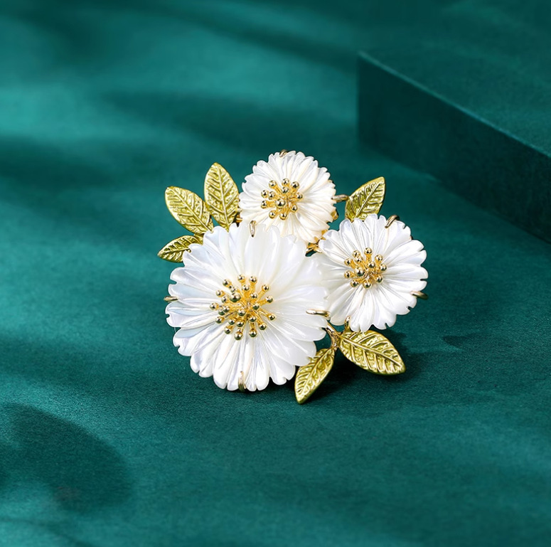 2025 Dongdaemun Literary Aesthetic Flower Brooch Women's Fashion Exquisite Personality Temperament Pin Jacket Cardigan Corsage
