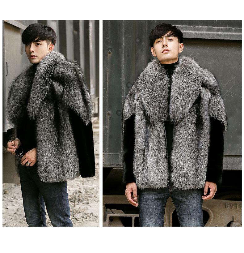 Männerkleeder Casual Fuchspelzmantel Modesch Déckt Waarmt Nerzpelzmantel Moudetrend Mantel_voghion.com