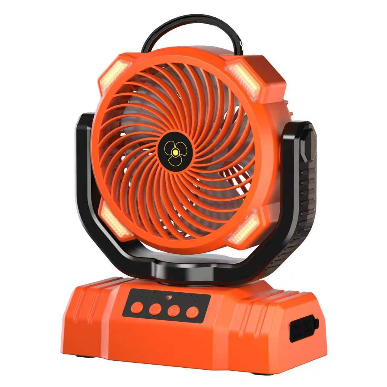 Ventilador de campamento al aire libre transfronterizo conveniente USB de carga inalámbrica control remoto gran ventilador de campamento de viento lámpara de pesca