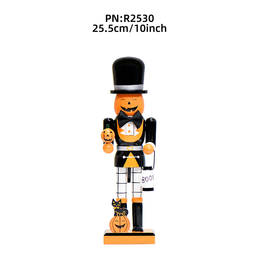 Nuevos productos 25cm Halloween muñecas cascanueces hombre calavera bruja transfronteriza horrores atmósfera al por mayor