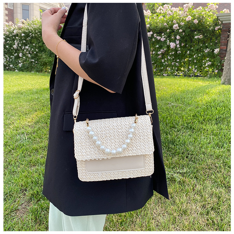 Daily Occasion Straw Material Women's Backpack Backpack Women's All Seasons Straw Elegant Handbag
