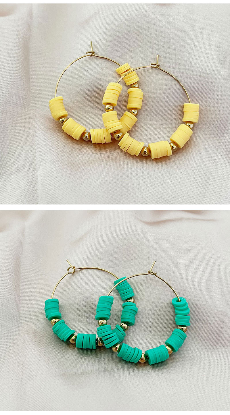 Hoop Earrings Classification 1 Pair Casual Simple Style Geometric 304 Stainless Steel Soft Clay Hoop Earrings