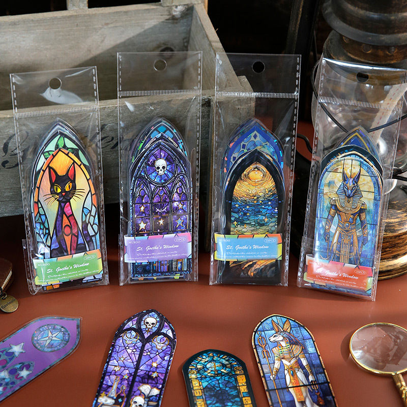 Mu teñido conchas de animales marcadores de luz de la serie de ventanas de canto de libros de mano materiales decorativos marcadores de lectura de estudiantes