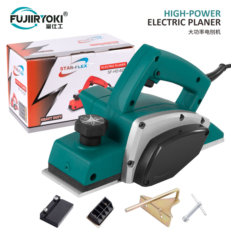 厂家直供电刨木工刨小型家用电刨子压刨机多功能木工电推刨刨木机