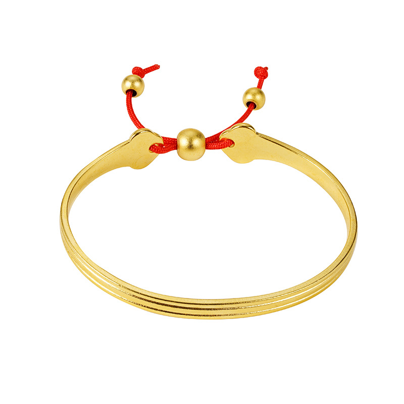 Anillo de oro Gufa Sha Ruyi pulsera cuerdas rojas cuentas de estilo chino fuente de joyería de moda nacional pulsera temperamento femenino universal