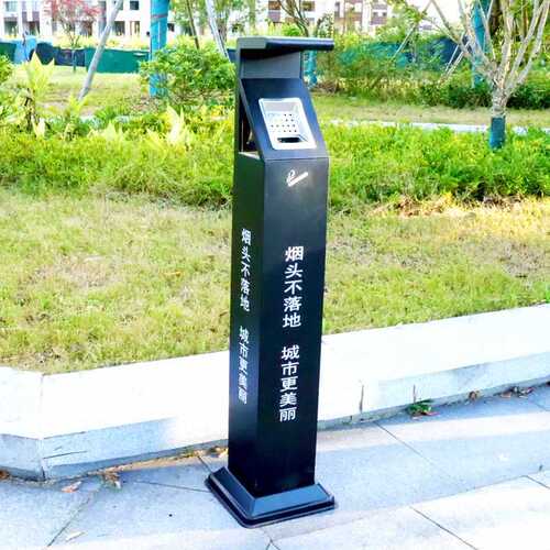 Wholesale Outdoor Floor Ashtray Large Stainless Steel Vertical Cigarette Ashtray Smoke Column Ash Bin Cigarette Butt Collector