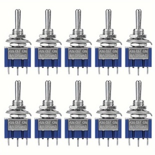6mm Toggle Switch Mts102/103 Small Rocker Toggle Blue 3-Pin Two-Speed/Three-Speed Micro Cross-Border