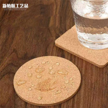 跨境热销软木杯垫 家用隔热防烫餐垫可印LOGO方形圆形吸水花瓶垫