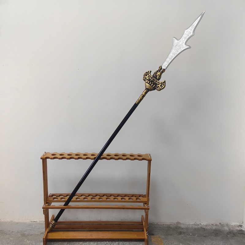 三国兵器周辺165cm大PU吕布方天画シャチ双月シャチ武器模型プラスチック玩具置物|undefined