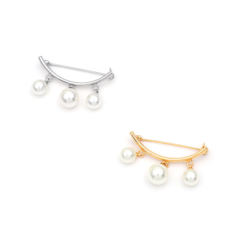 Broche de perlas elegante falda con cuello en V anti-exposición ramillete pin ropa fija accesorios de mujer PIN de cuello cardigan PIN