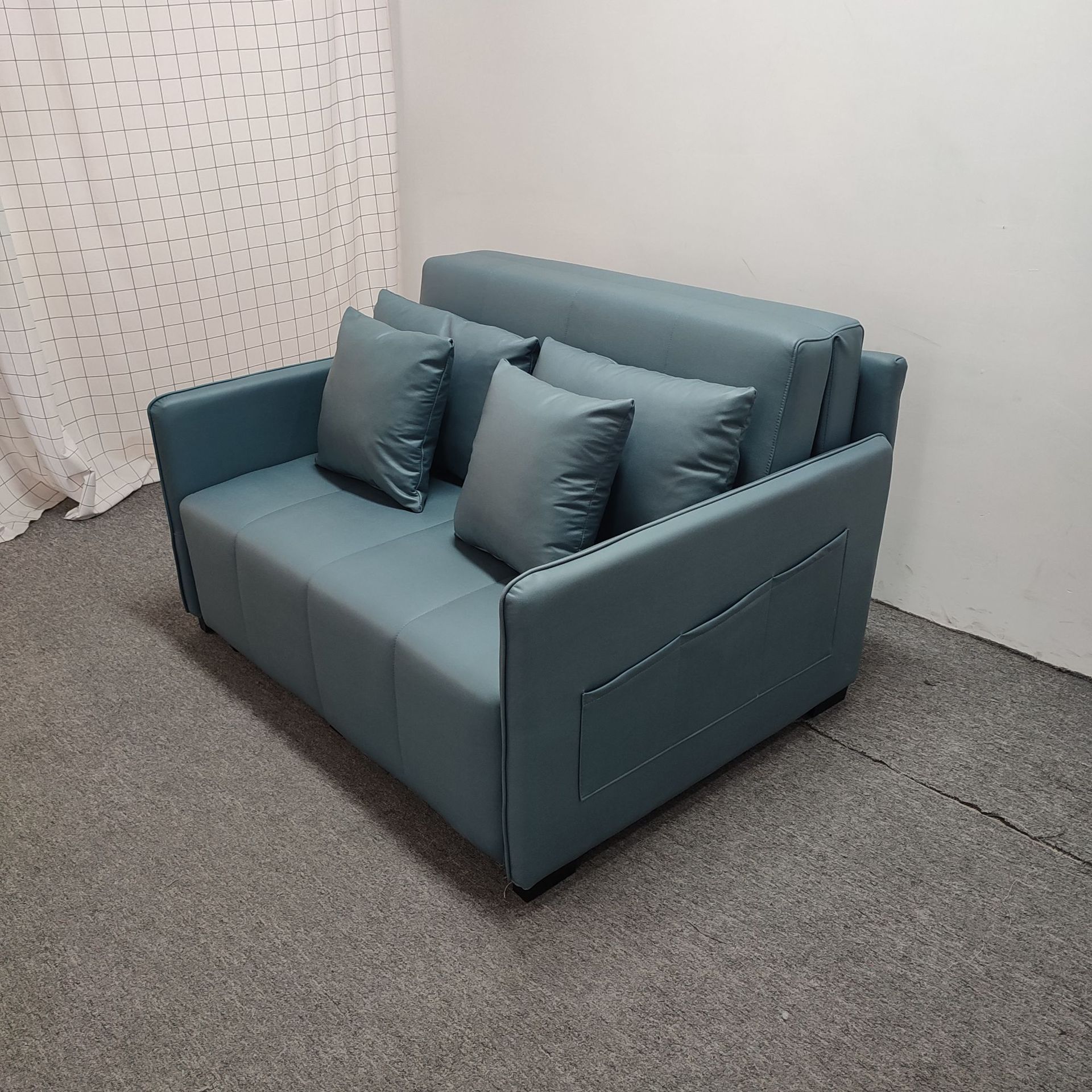 Sofá cama multifuncional de casa pequeña sin lavar tela de tecnología de almacenamiento doble sofá simple moderno
