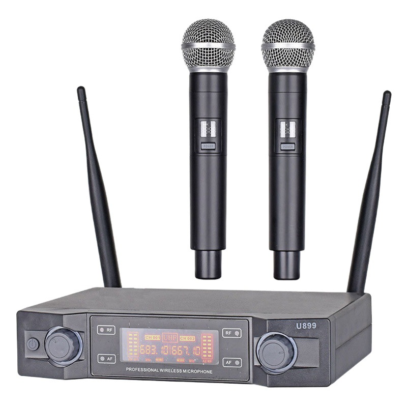 Micrófono inalámbrico profesional de uno a dos segmento U rendimiento en la etapa Conferencia karaoke audio anfitrión de la boda MICRÓFONO INALÁMBRICO