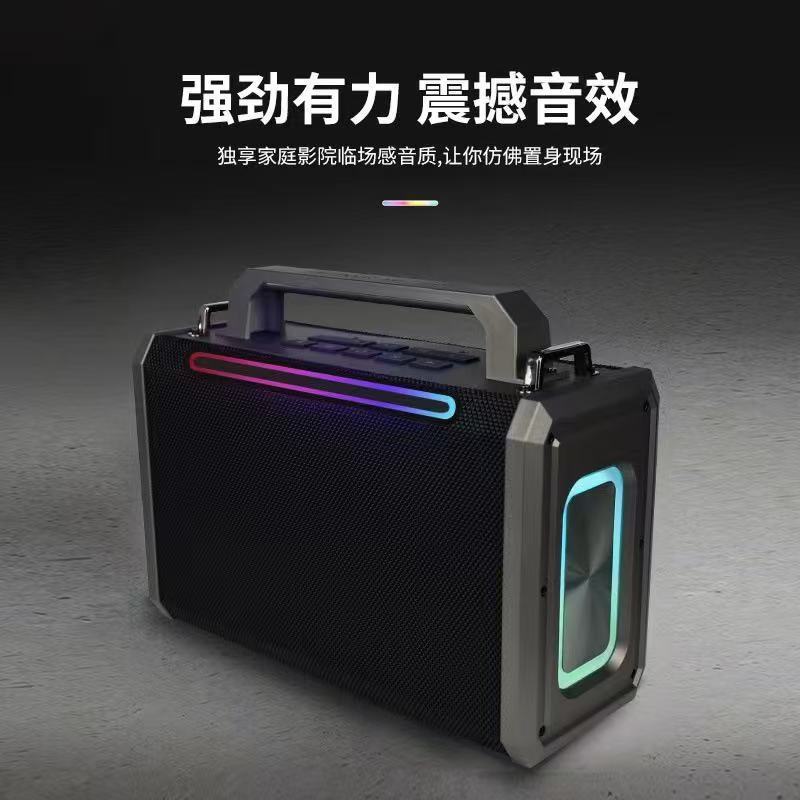 屋外カラオケ用Bluetoothスピーカー、スクエアダンス用低音スピーカー、マイク付き、ポータブルKTVスピーカー、高出力スピーカー|undefined
