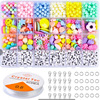 Square children's set with letters, beads, wholesale