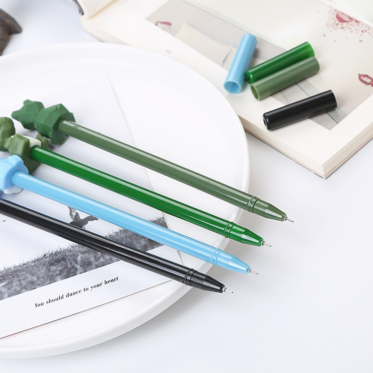 Bolígrafo de góner para estudiantes pluma creativa de dibujos animados de modelado de animales 3D lindo aprendizaje papelería de oficina bolígrafo de firma negro personalizado